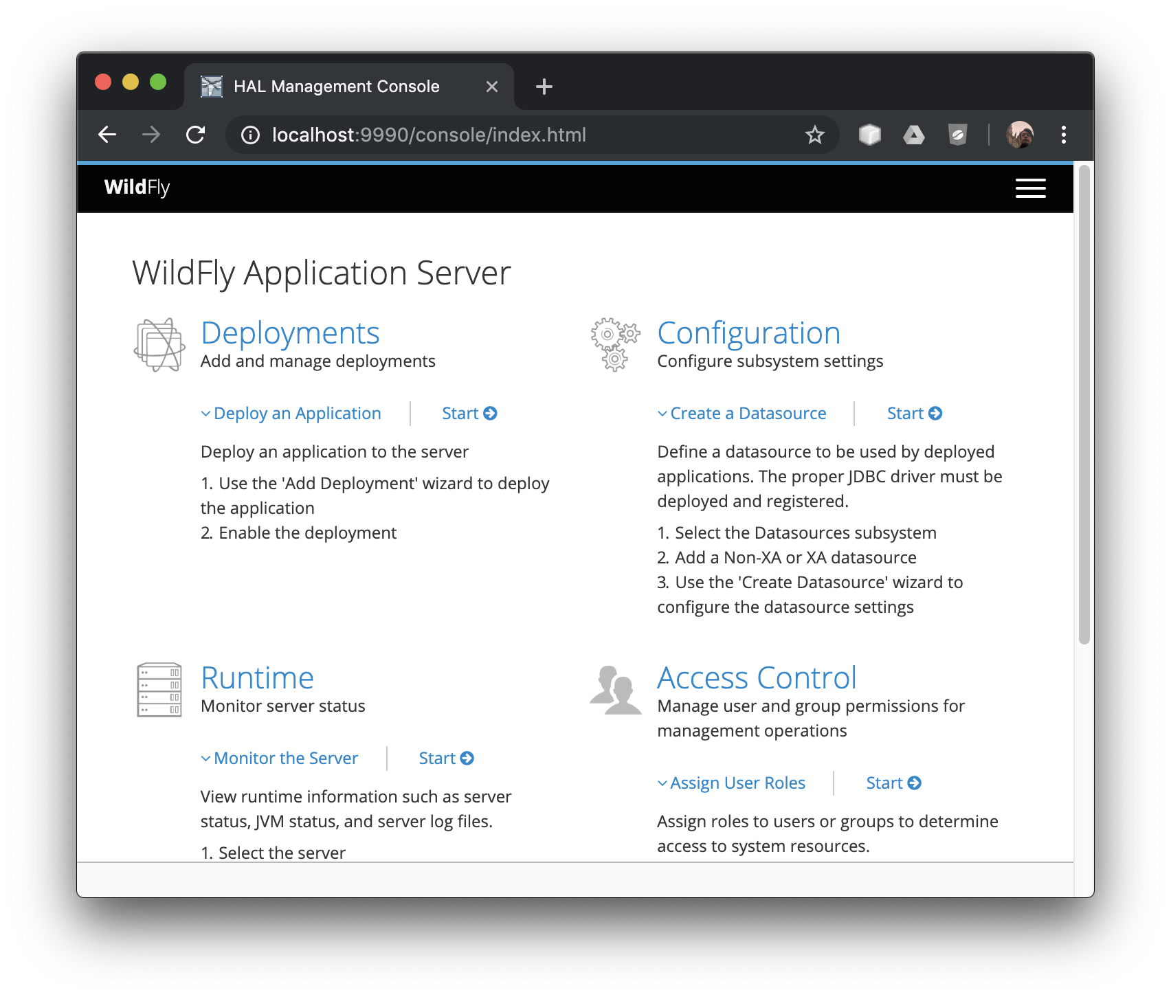 Wildfly Dashboard