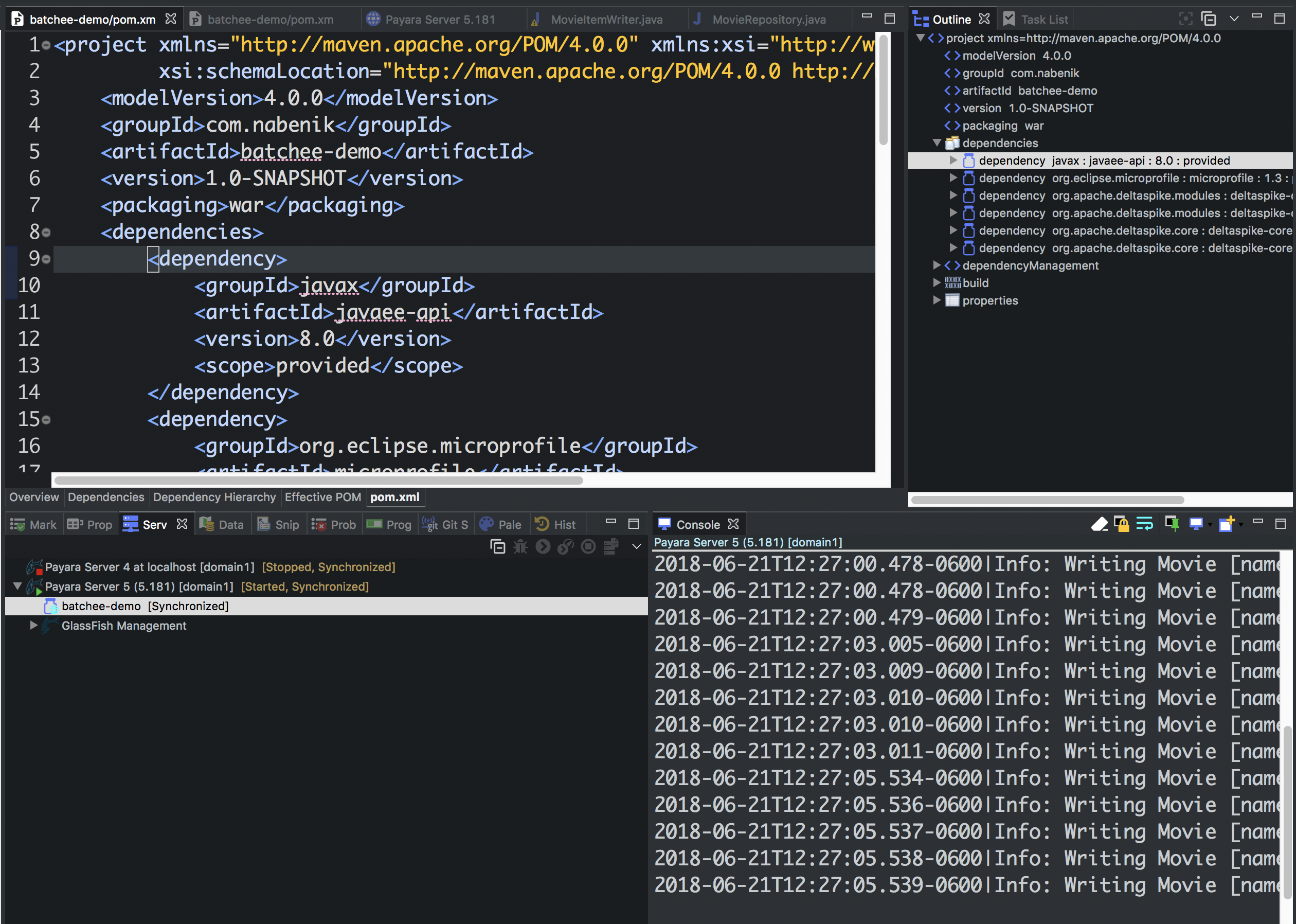 Payara 5 Java EE 8 pom Payara 5 Java EE 8