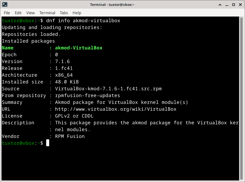 VirtualBox Akmods